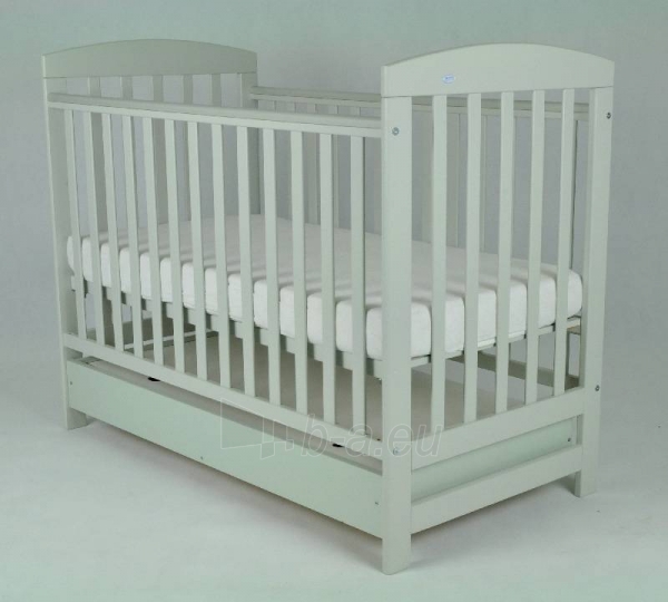 Vaikiška lovyte su stalčiumi, pilka, 124x65x100 cm. paveikslėlis 1 iš 1
