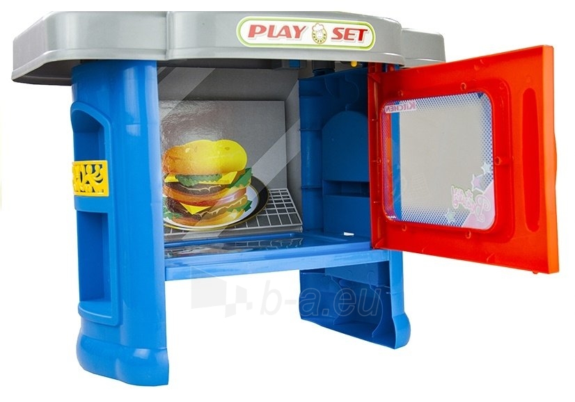 Vaikiška virtuvė su priedais, mėlyna, 60x27x41 paveikslėlis 4 iš 6