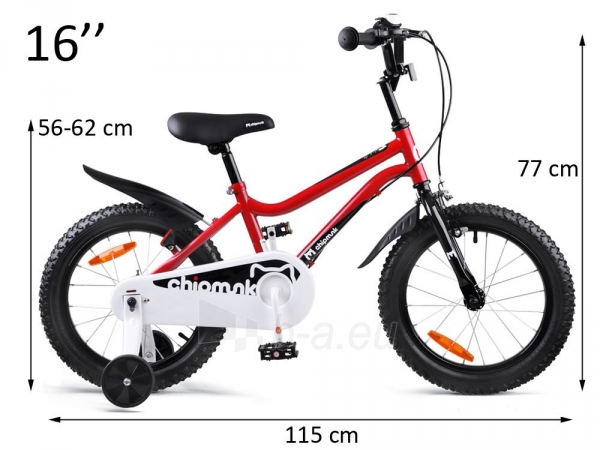 Vaikiškas dviratis Royal Baby Chipmunk MK 16, raudonas paveikslėlis 2 iš 11