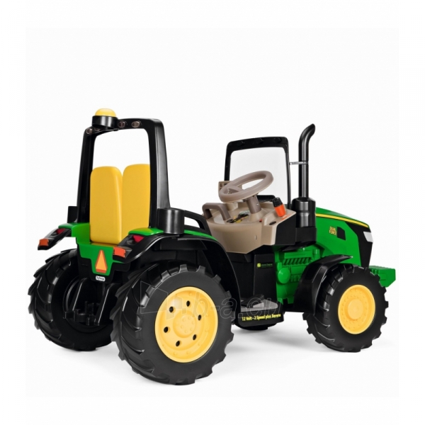 Vaikiškas dvivietis elektrinis traktorius - Peg Perego, žalias paveikslėlis 6 iš 12
