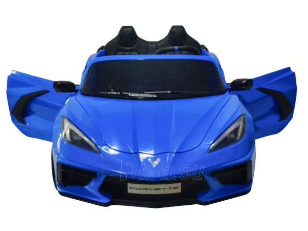 Vaikiškas dvivietis elektromobilis - Corvette Stingray, mėlynas paveikslėlis 2 iš 5
