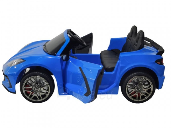 Vaikiškas dvivietis elektromobilis - Corvette Stingray, mėlynas paveikslėlis 3 iš 5