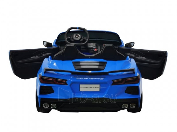 Vaikiškas dvivietis elektromobilis - Corvette Stingray, mėlynas paveikslėlis 4 iš 5