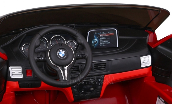 Vaikiškas dvivietis elektromobilis BMW X6M XXL Raudonas - Lakuotas paveikslėlis 10 iš 13