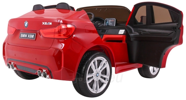 Vaikiškas dvivietis elektromobilis BMW X6M XXL Raudonas - Lakuotas paveikslėlis 8 iš 13
