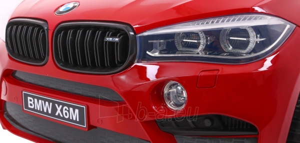 Vaikiškas dvivietis elektromobilis BMW X6M XXL Raudonas - Lakuotas paveikslėlis 3 iš 13