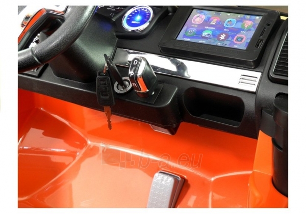 Vaikiškas dvivietis elektromobilis "Ford Ranger 4x4 MP4", lakuotas oranžinis paveikslėlis 6 iš 14