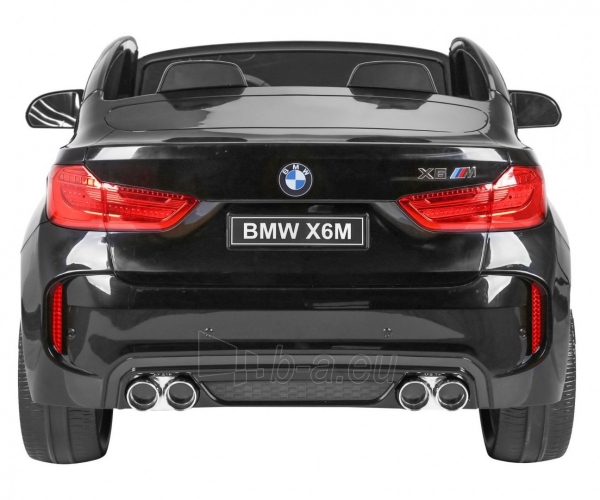 Vaikiškas dvivietis elektromobilis BMW X6M XXL, juodas lakuotas paveikslėlis 8 iš 16