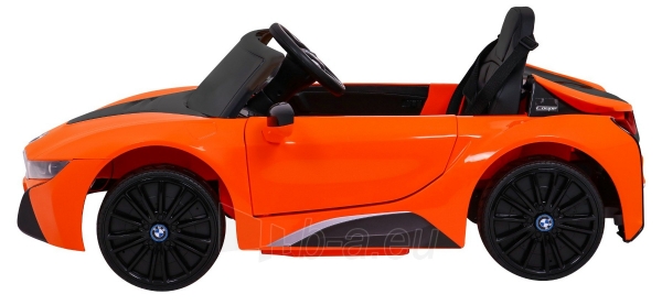 Vaikiškas elektomobilis BMW I8, oranžinis paveikslėlis 12 iš 15