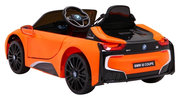 Vaikiškas elektomobilis BMW I8, oranžinis paveikslėlis 11 iš 15