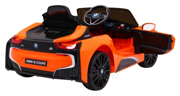 Vaikiškas elektomobilis BMW I8, oranžinis paveikslėlis 8 iš 15