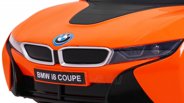 Vaikiškas elektomobilis BMW I8, oranžinis paveikslėlis 6 iš 15
