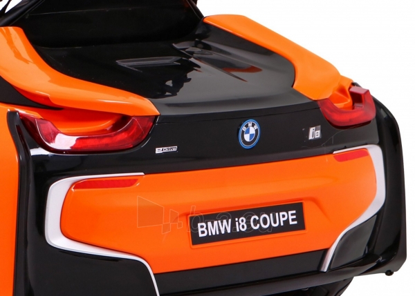 Vaikiškas elektomobilis BMW I8, oranžinis paveikslėlis 5 iš 15