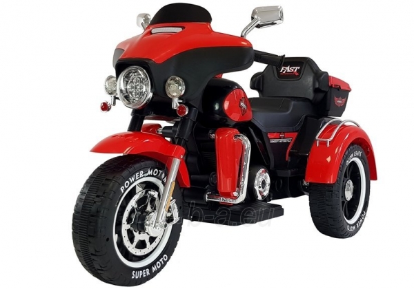 Vaikiškas elektrinis motociklas “ABM5288”, raudonas paveikslėlis 3 iš 13