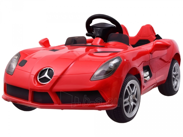 Vaikiškas elektromobilis Mercedes SLR, raudonas paveikslėlis 12 iš 14