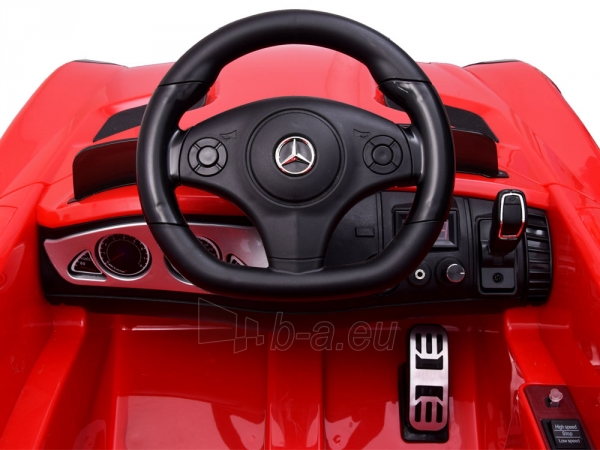 Vaikiškas elektromobilis Mercedes SLR, raudonas paveikslėlis 9 iš 14