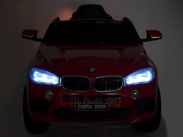 Vaikiškas elektromobilis BMW X6, raudonas paveikslėlis 3 iš 15