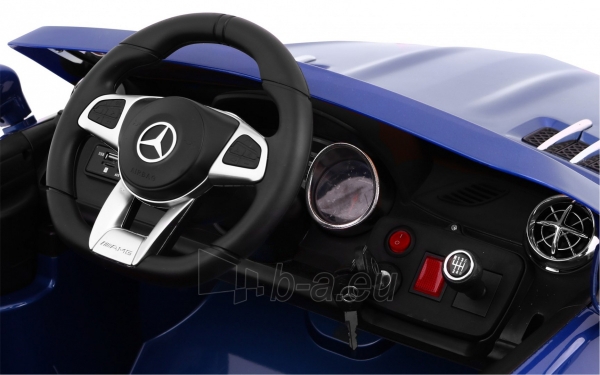 Vaikiškas elektromobilis Mercedes AMG SL65, mėlynas lakuotas paveikslėlis 8 iš 12