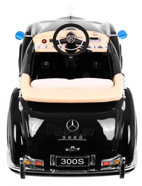 Vaikiškas elektromobilis Mercedes Benz 300S, juodas lakuotas paveikslėlis 5 iš 6