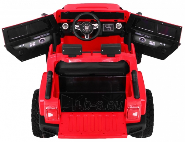 Vaikiškas elektromobilis Mighty Jeep 4x4, raudonas paveikslėlis 8 iš 11