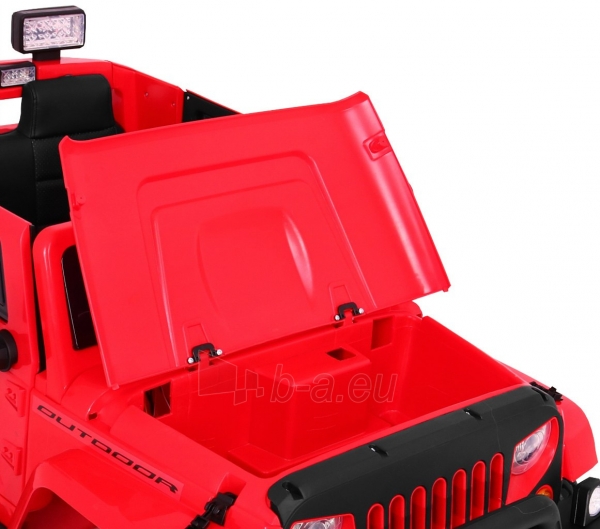 Vaikiškas elektromobilis Mighty Jeep 4x4, raudonas paveikslėlis 7 iš 11