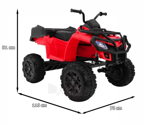 Vaikiškas keturratis Quad XL ATV, raudonas paveikslėlis 6 iš 13