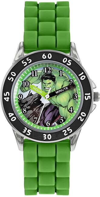 Детские часы Disney Time Teacher Avengers Hulk AVG9032 paveikslėlis 1 iš 2