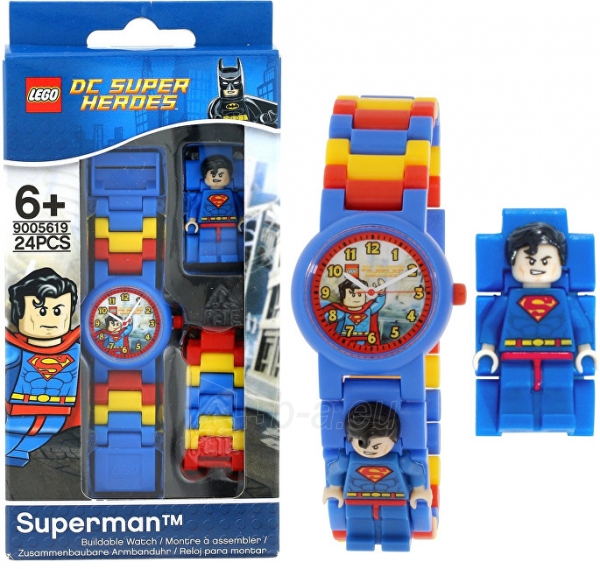 Vaikiškas laikrodis Lego DC Universe Superheroes Superman 8020257 paveikslėlis 1 iš 5