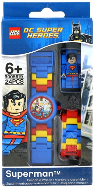 Vaikiškas laikrodis Lego DC Universe Superheroes Superman 8020257 paveikslėlis 3 iš 5