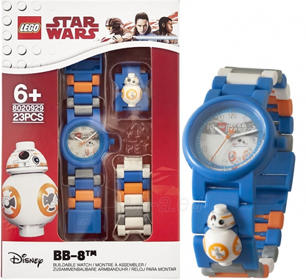 Vaikiškas laikrodis Lego Star Wars BB-8 8020929 paveikslėlis 1 iš 2