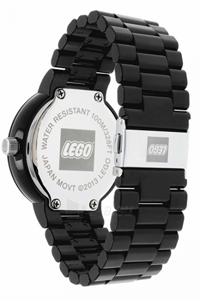 Vaikiškas laikrodis Lego Stud Brick Black/Chrome 9007705 paveikslėlis 2 iš 3