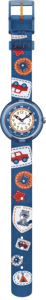 Vaikiškas laikrodis Swatch Flik Flak Camping Badge Blue ZFBNP094 paveikslėlis 2 iš 4