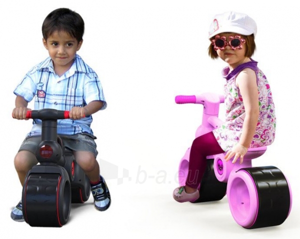 Vaikiškas paspiriamas dviratis, rožinis paveikslėlis 5 iš 8