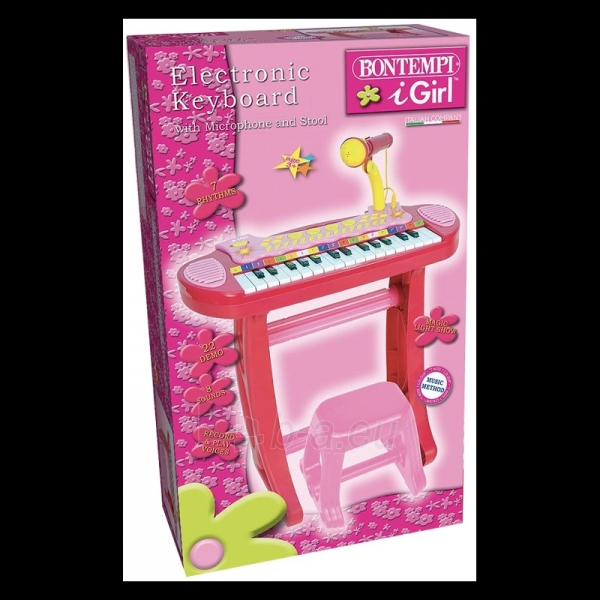Vaikiškas pianinas 31 key keyboard with legs and stool paveikslėlis 1 iš 2