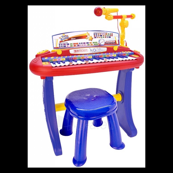 Vaikiškas pianinas Bontempi 37 keys el.keyboard with legs, microph.,stool paveikslėlis 2 iš 2