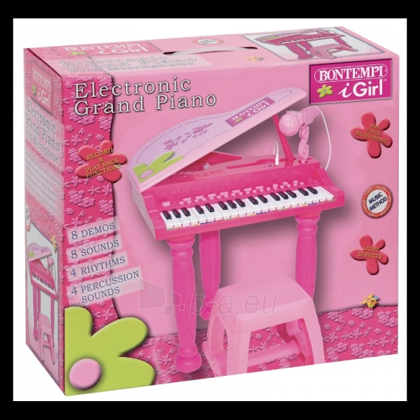 Vaikiškas pianinas Bontempi El.Grand Piano 37 keys with microph.,legs,stool paveikslėlis 1 iš 2