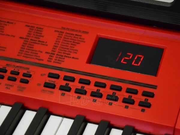 Vaikiškas sintezatorius su mikrofonu BF-950A, raudonas paveikslėlis 10 iš 13
