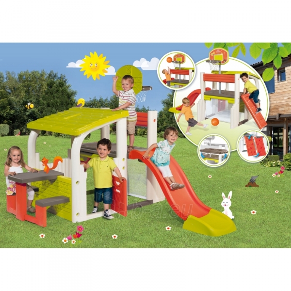 Vaikiškas sodo namelis su žaidimo aikštele - Smoby paveikslėlis 4 iš 7
