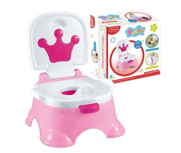 Vaikiškas tualetas su garso efektais, rožinis paveikslėlis 1 iš 2