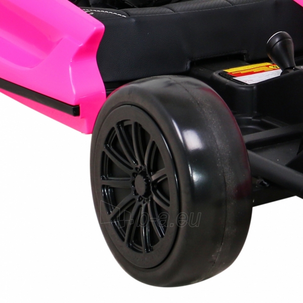Vaikiškas vienvietis elektrinis kartingas - Speed 7 Drift King, rožinis paveikslėlis 2 iš 10