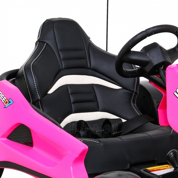 Vaikiškas vienvietis elektrinis kartingas - Speed 7 Drift King, rožinis paveikslėlis 10 iš 10