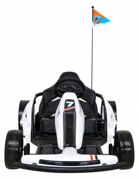 Vaikiškas vienvietis elektrinis kartingas Speed 7 Drift King, baltas paveikslėlis 10 iš 12
