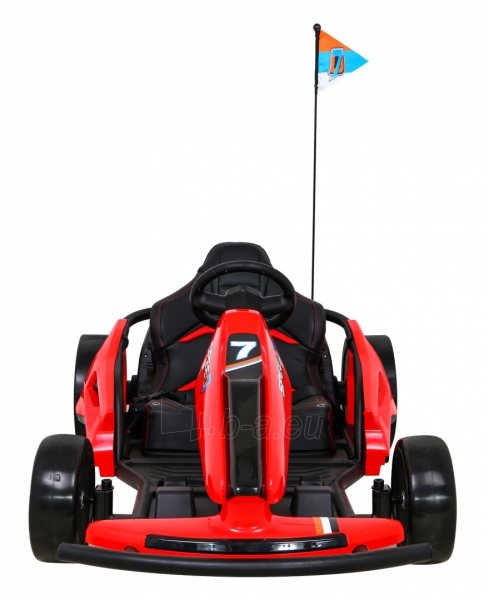 Vaikiškas vienvietis elektrinis kartingas Speed 7 Drift King, raudonas paveikslėlis 10 iš 12
