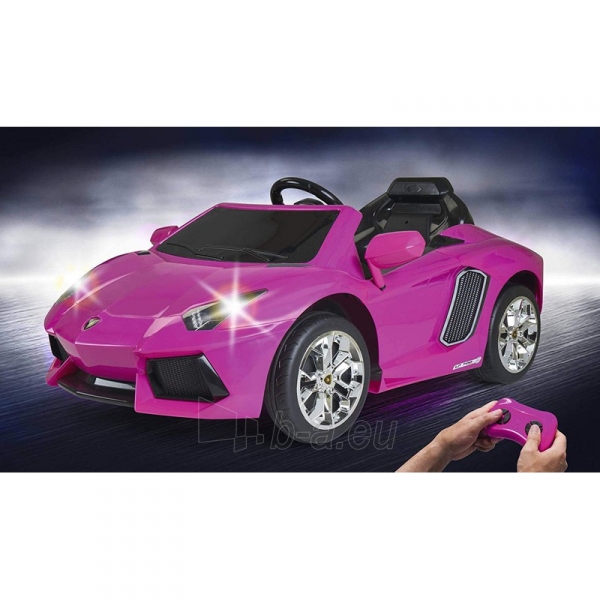 Vaikiškas vienvietis elektromobilis - Lamborghini Aventador, rožinis paveikslėlis 4 iš 8