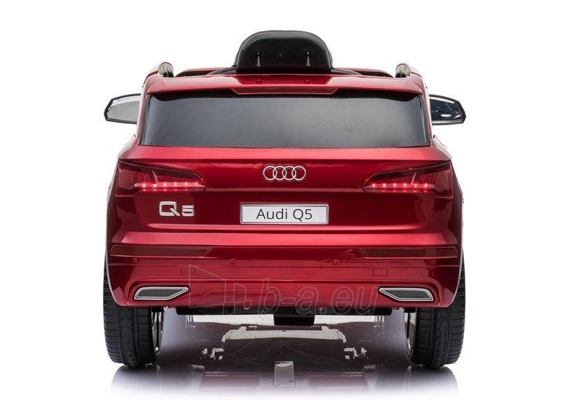 Vaikiškas vienvietis elektromobilis "Audi Q5", lakuotas raudonas paveikslėlis 4 iš 6