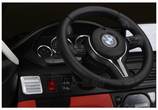 Vaikiškas vienvietis elektromobilis "BMW X6M", juodas paveikslėlis 11 iš 13