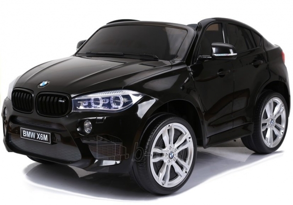 Vaikiškas vienvietis elektromobilis "BMW X6M", juodas paveikslėlis 8 iš 13