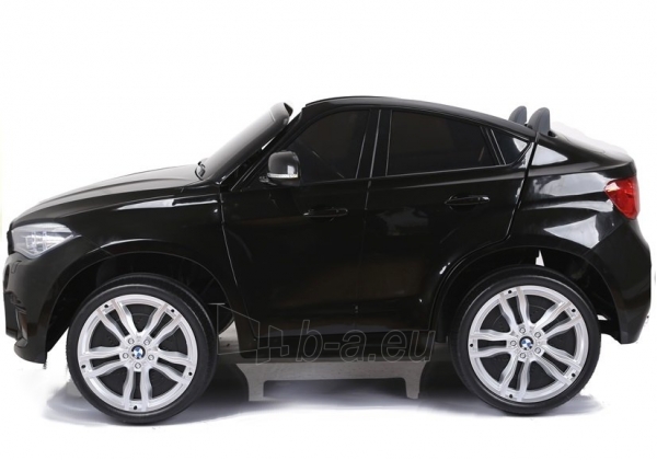 Vaikiškas vienvietis elektromobilis "BMW X6M", juodas paveikslėlis 7 iš 13