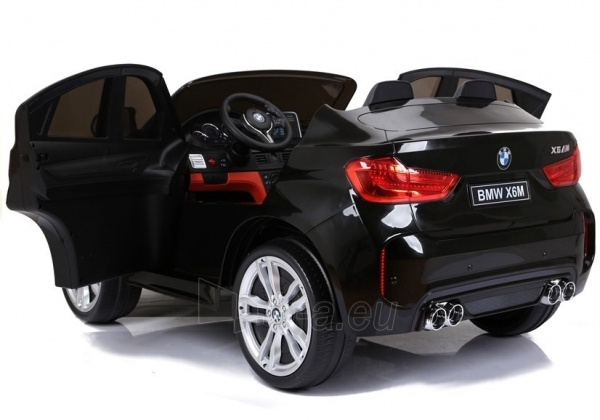 Vaikiškas vienvietis elektromobilis "BMW X6M", juodas paveikslėlis 6 iš 13