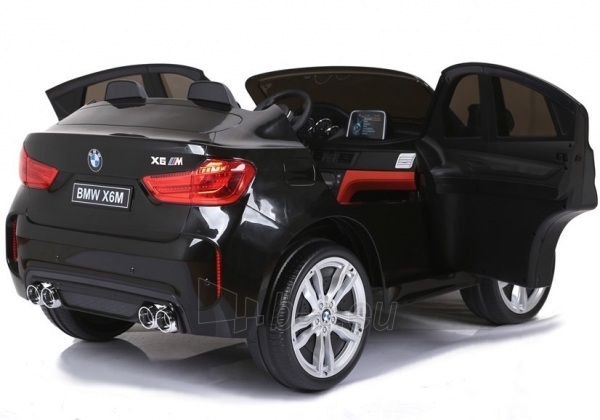 Vaikiškas vienvietis elektromobilis "BMW X6M", juodas paveikslėlis 4 iš 13